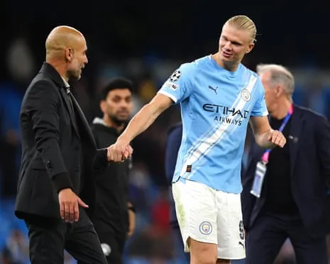 Erling Haaland Joins Exclusive Champions League Half-Century Group, Hailed by Pep as CR7 and Lionel Messi's Peer